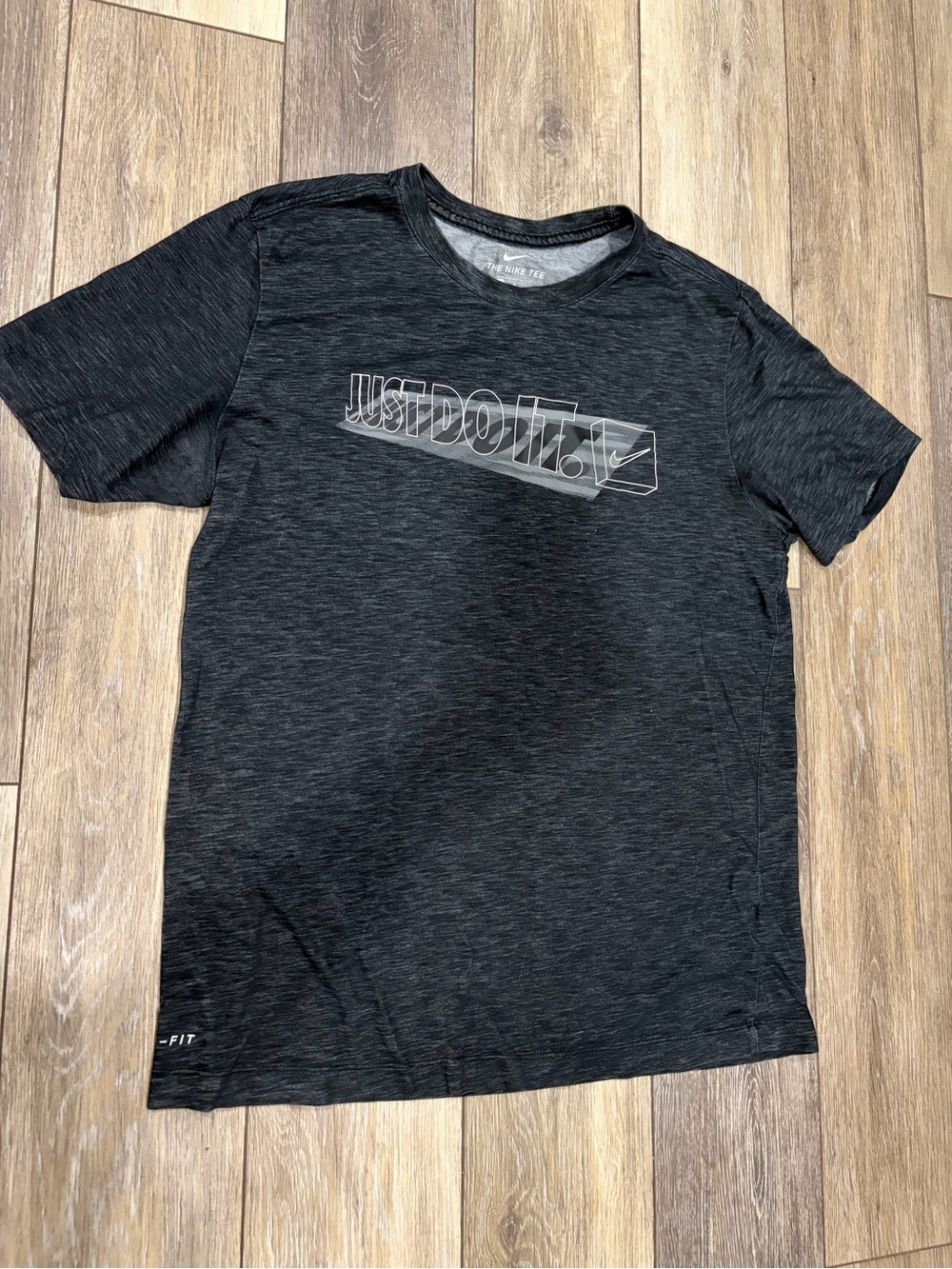 Nike Gray Heather Short Sleeve 'Just Do It.' Graphic Tee